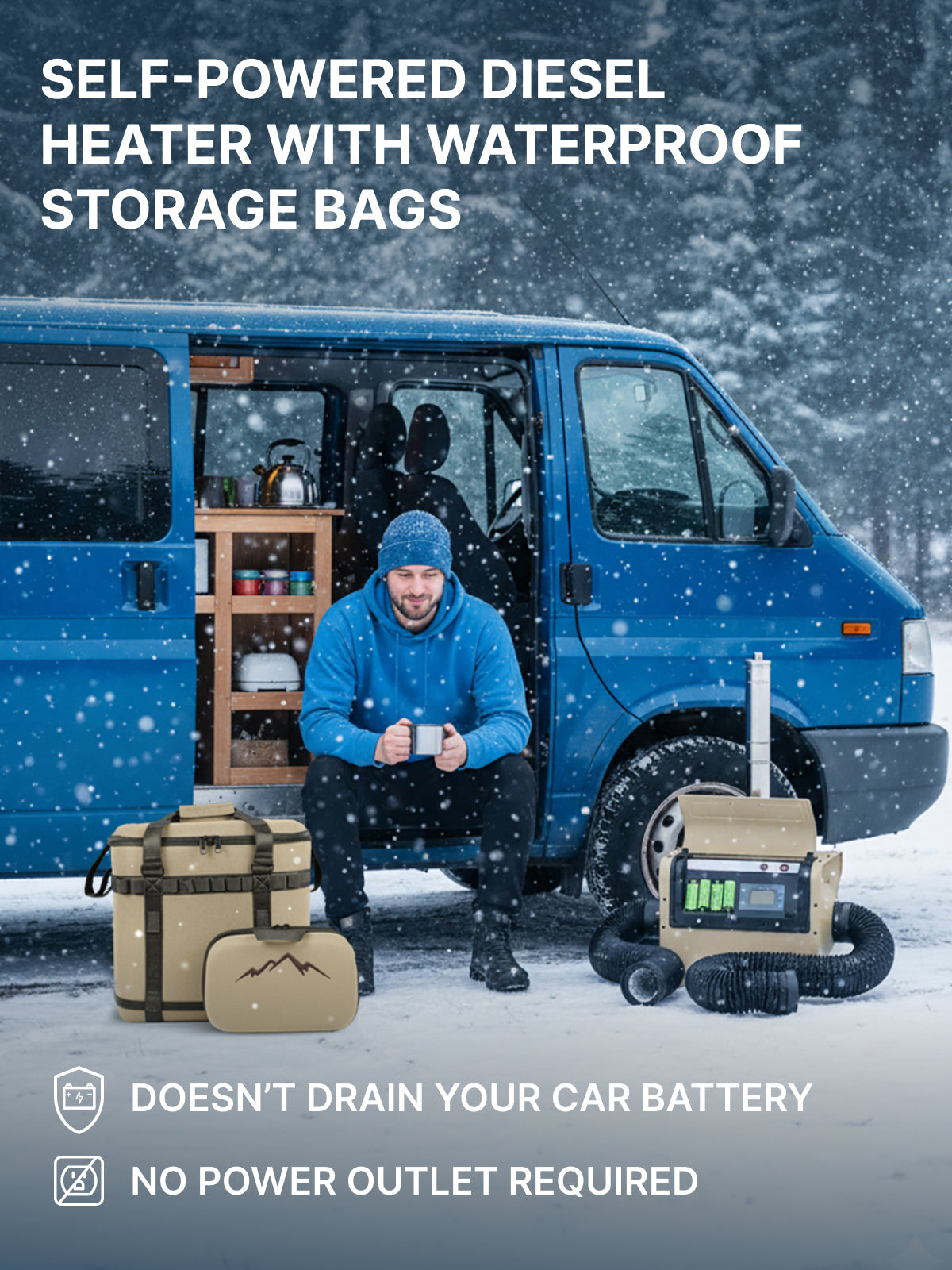 Trailson Self-Powering Diesel Heater for RV, Camping & Outdoor Use