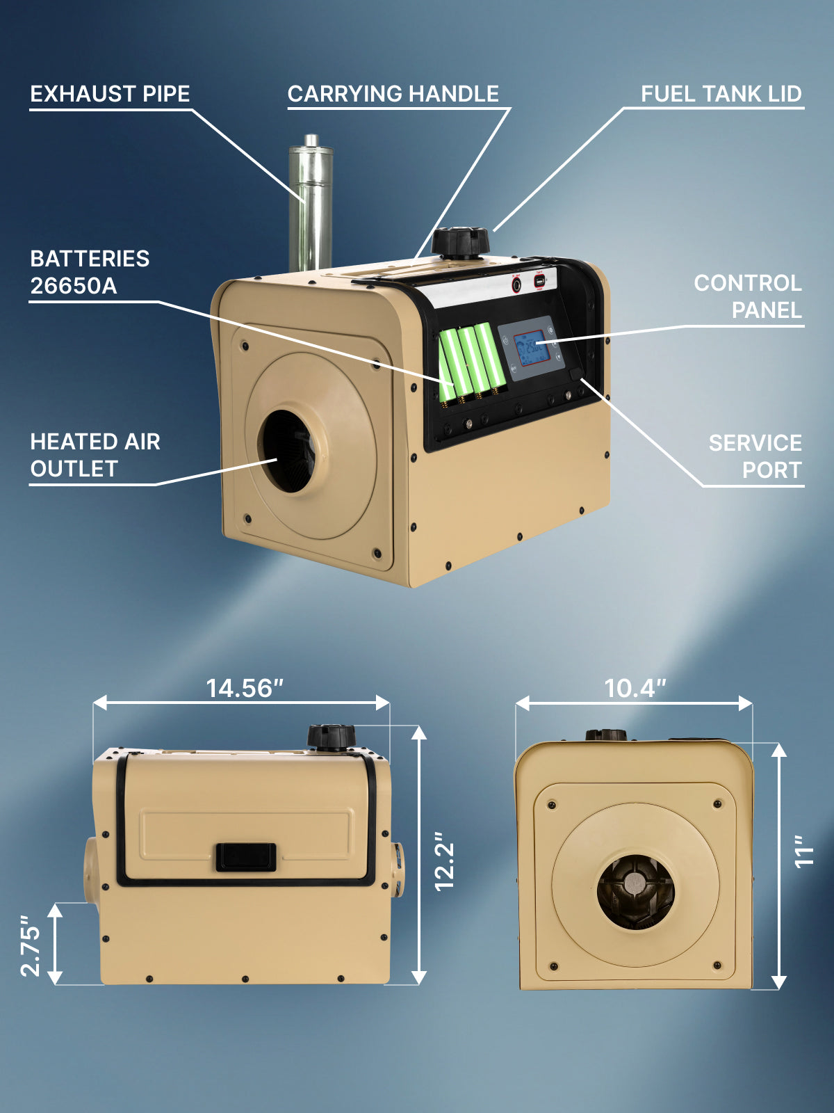 Trailson Self-Powering Diesel Heater for RV, Camping & Outdoor Use