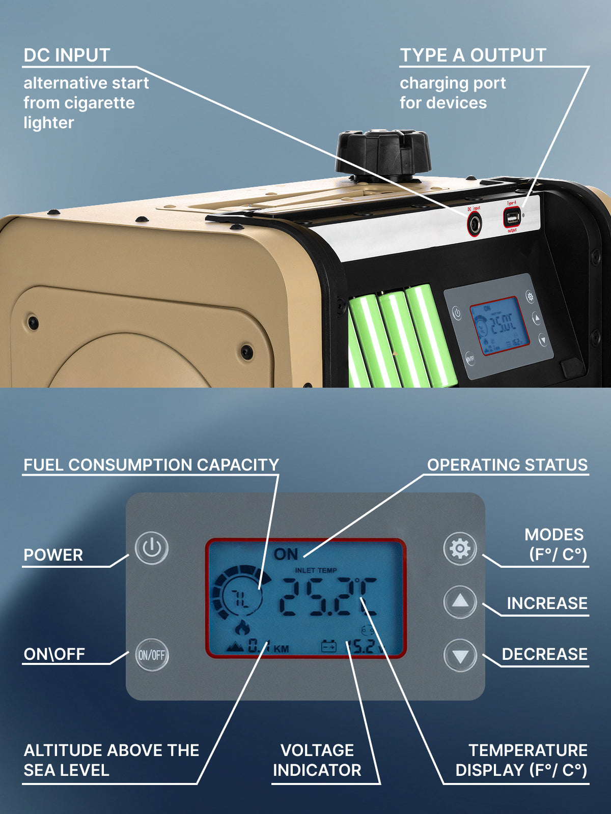 Trailson Self-Powering Diesel Heater for RV, Camping & Outdoor Use