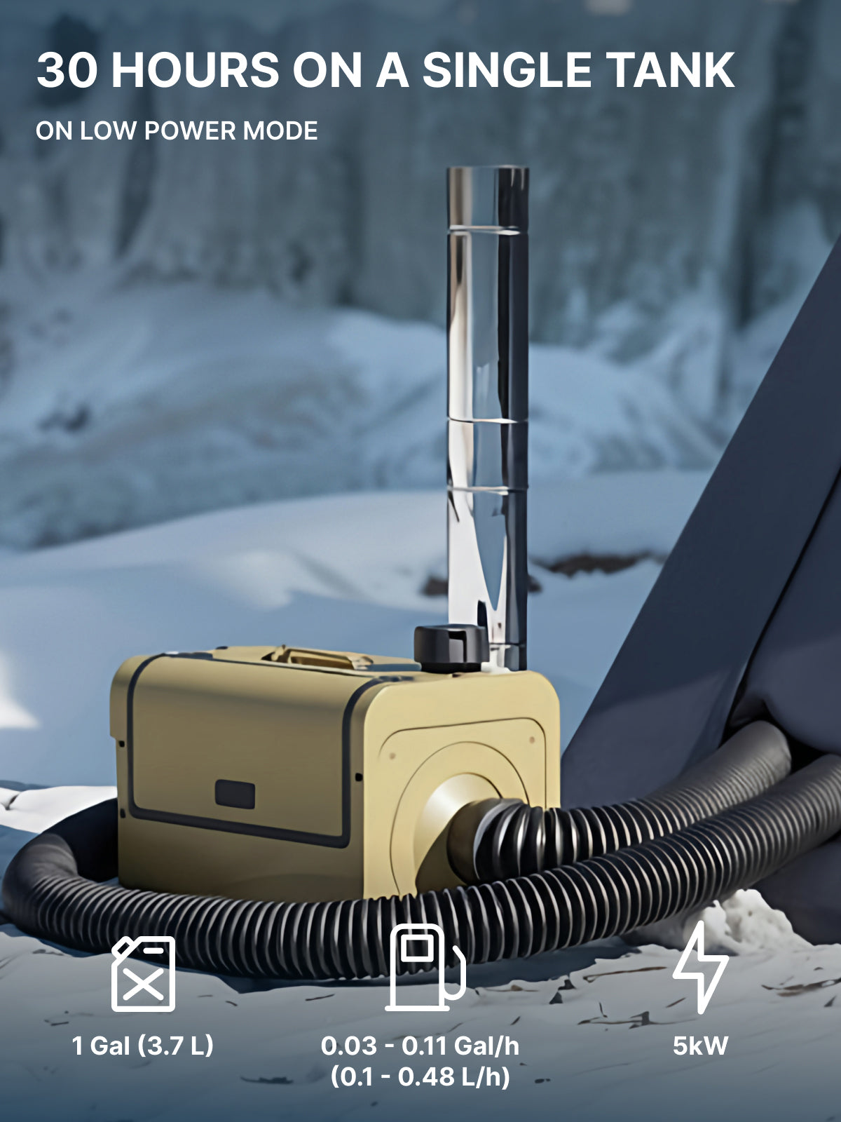 Trailson Self-Powering Diesel Heater for RV, Camping & Outdoor Use